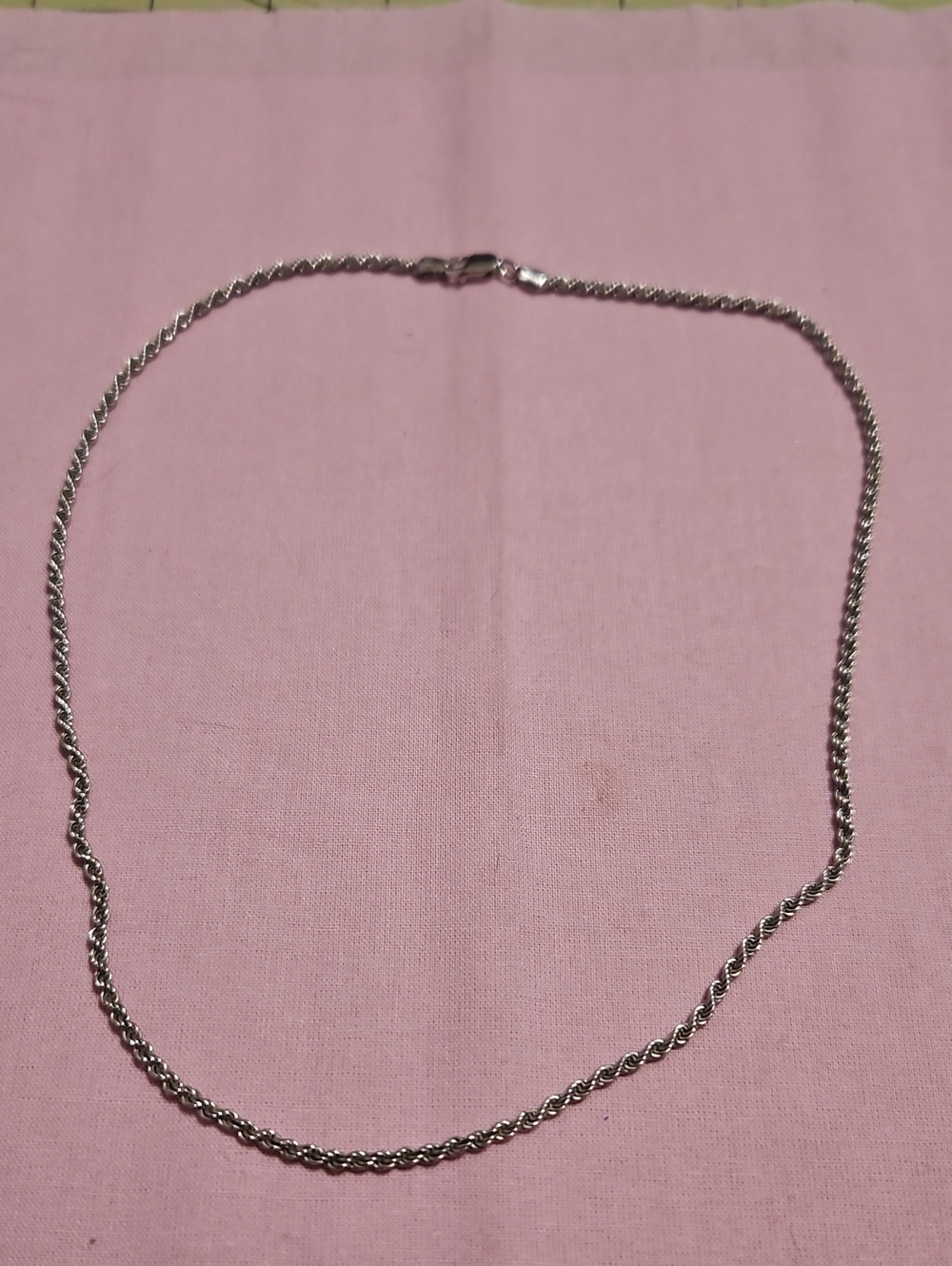 Sterling Silver Rope Chain Necklace - Silver